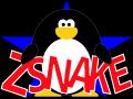 Logo avec pingouin sur fond noir